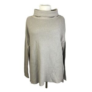 Devotion by Cyrus Light Gray Oversized Mock Neck Tunic Sweater S NWT ⭐️